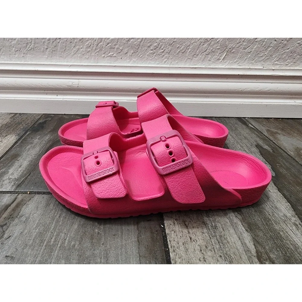 Pink Birkenstock Kids Girls Arizona Essentials EVA Sandals Size 1 US